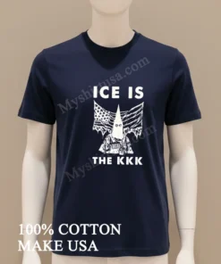 Ice Is The Kkk American Flag Hood Protest funny america t-shirts