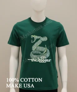 Iggy And The Stooges Rattlesnake Snake Graphic Punk Rock Music funny america t-shirts