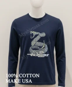 Iggy And The Stooges Rattlesnake Snake Graphic Punk Rock Music funny america t-shirts