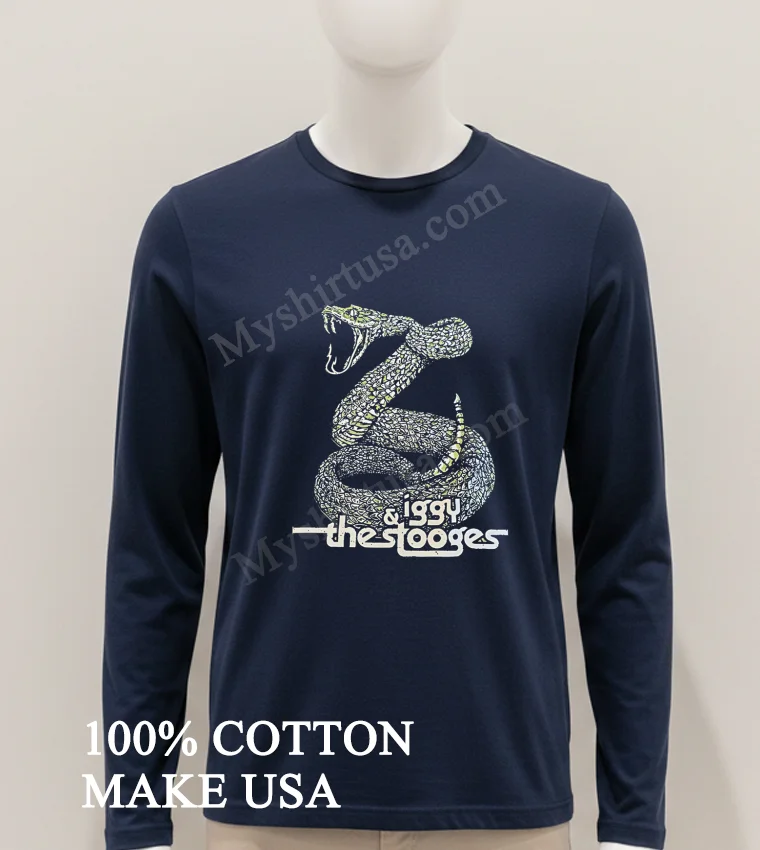 Iggy And The Stooges Rattlesnake Snake Graphic Punk Rock Music Shirt Hoodie Shirt 1