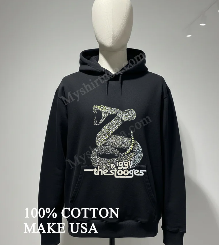 Iggy And The Stooges Rattlesnake Snake Graphic Punk Rock Music Shirt Hoodie Shirt