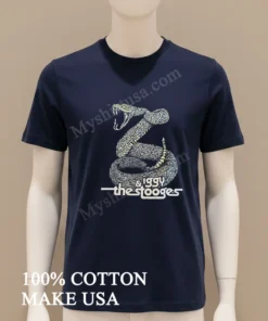 Iggy And The Stooges Rattlesnake Snake Graphic Punk Rock Music funny america t-shirts
