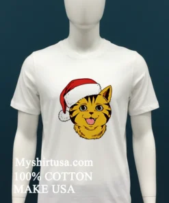 I M Feline Festive Cat Hat Santa Shirt