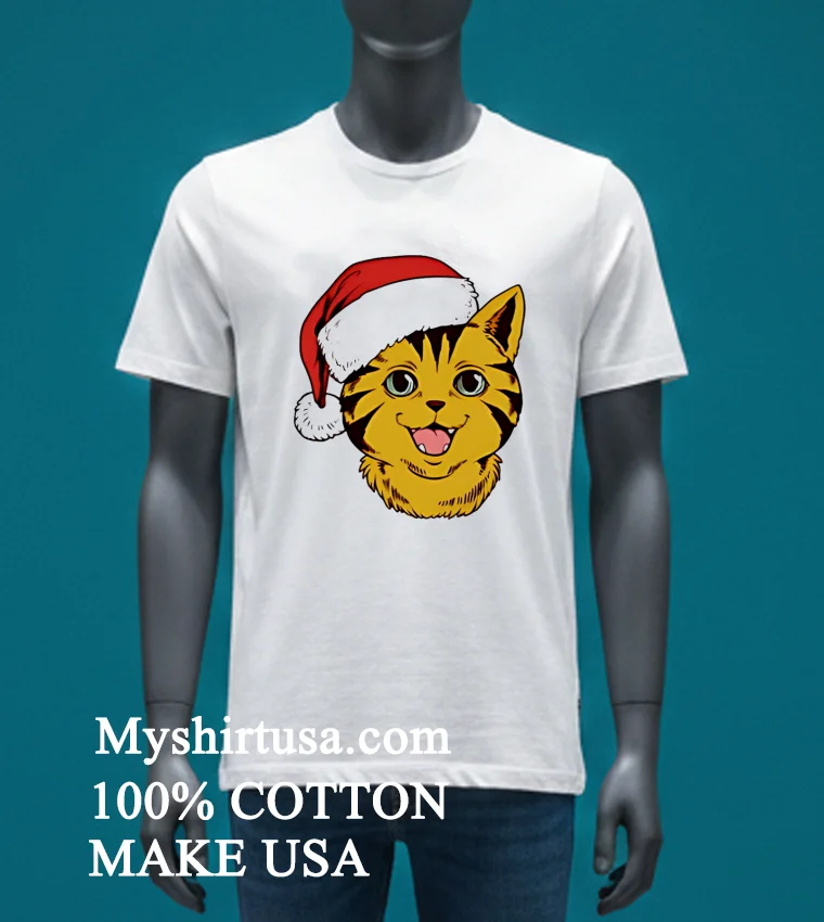 I M Feline Festive Cat Hat Santa Shirt - white-t-shirt Im Feline Festive Cat Hat Santa Shirt White T Shirt 3