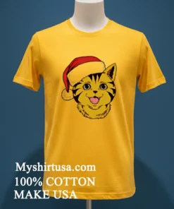 I M Feline Festive Cat Hat Santa Shirt