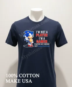 I M Not A Player I M A Gamer Cartoon funny america t-shirts