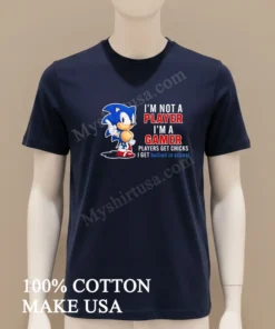 I M Not A Player I M A Gamer Cartoon funny america t-shirts