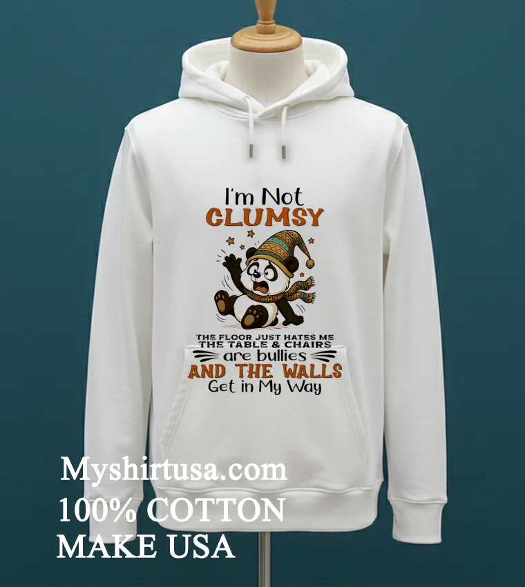 Im Not Clumsy The Floor Just Hates Me A Cute Panda Shirt White T Shirt 2