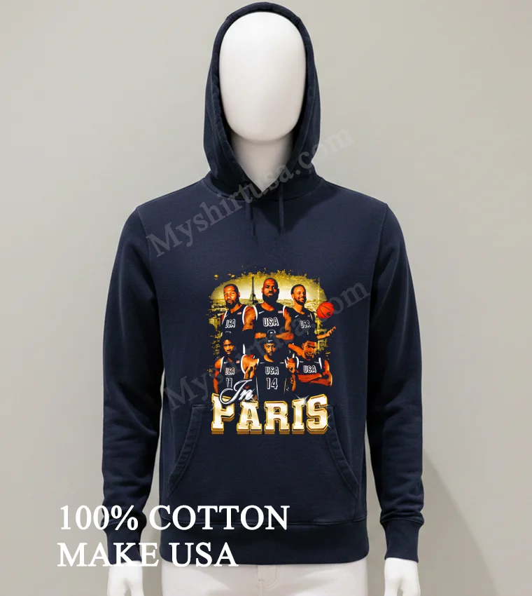 In Paris Basketball Graphic Team Players Shirt Balck Shirt