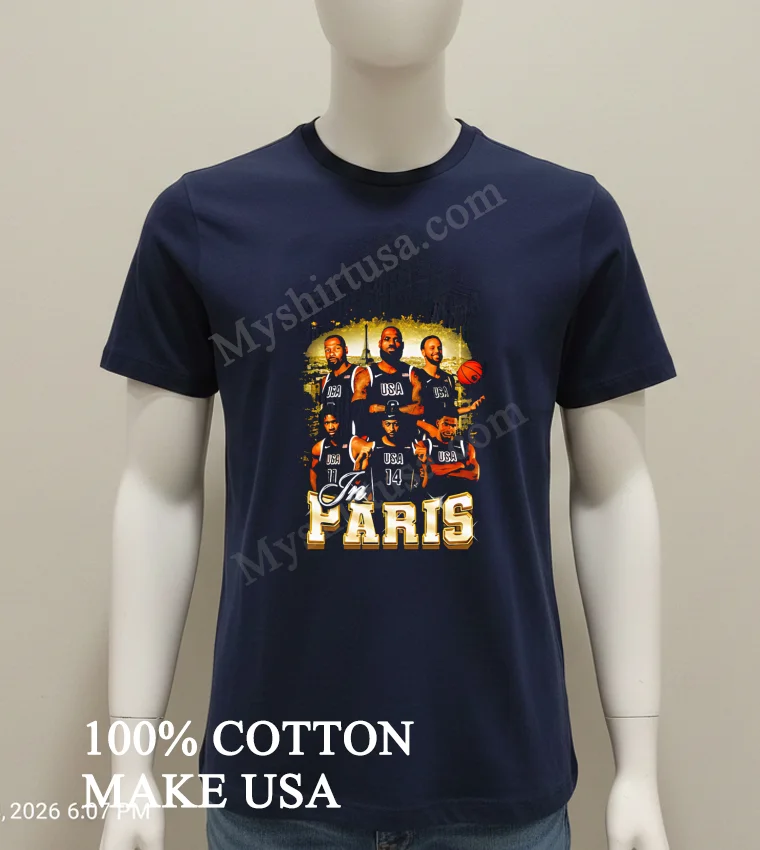 In Paris Basketball Graphic Team Players funny america t-shirts - navy-shirt In Paris Basketball Graphic Team Players Shirt Navy Shirt 1