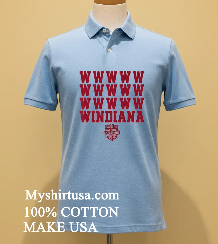 Indiana Football Windiana 2025 National Champions Shirt Blue Shirt