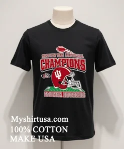 Indiana Hoosiers 2026 Big Ten Football Champions Iu Helmet Graphic Championship Shirt