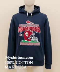 Indiana Hoosiers 2026 Big Ten Football Champions Iu Helmet Graphic Championship Shirt