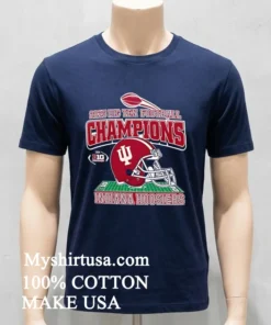 Indiana Hoosiers 2026 Big Ten Football Champions Iu Helmet Graphic Championship Shirt