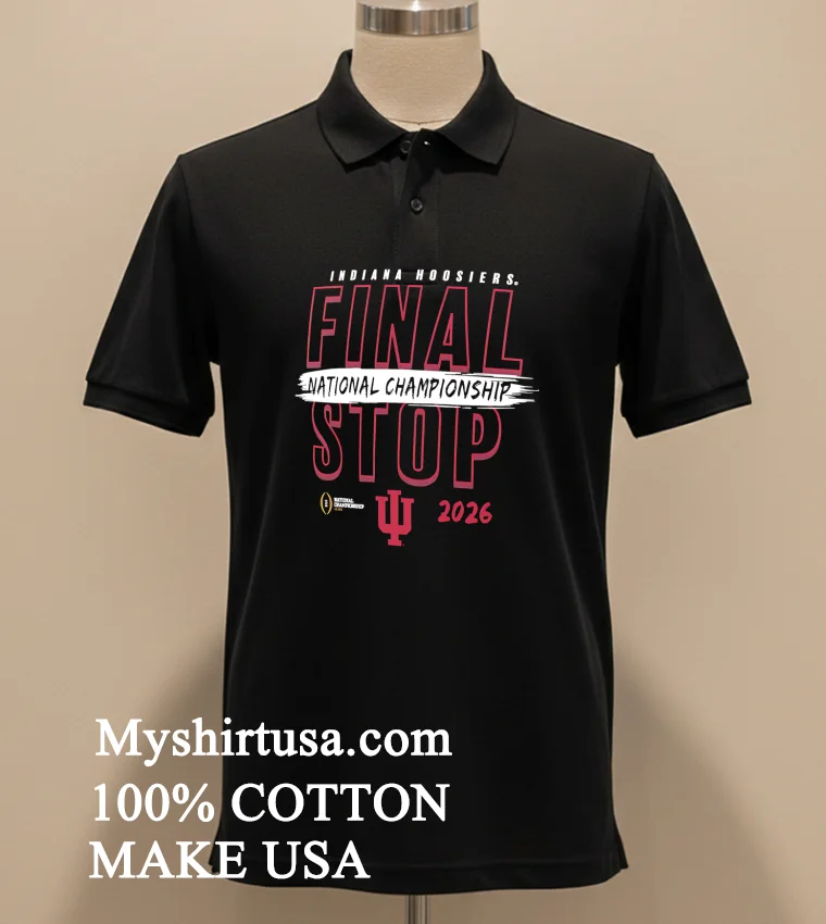 Indiana Hoosiers Football Playoff 2026 National Championship Game Final Stop Shirt Balck Shirt 1