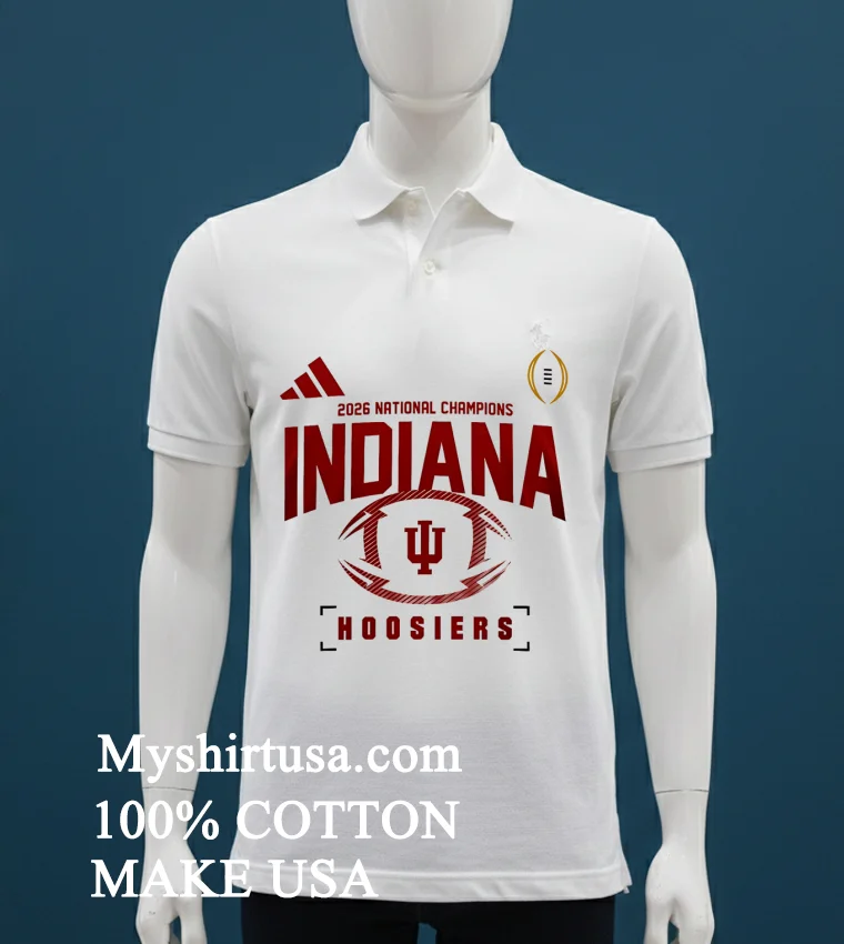 Indiana Hoosiers Ncaa 2026 Cfp National Champions Go Hoosiers Shirt White T Shirt