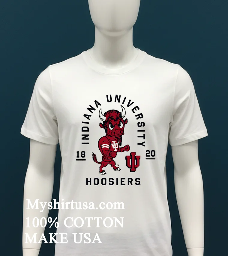 Indiana Hoosiers Vintage Buffalo Mascot Shirt White T Shirt 1