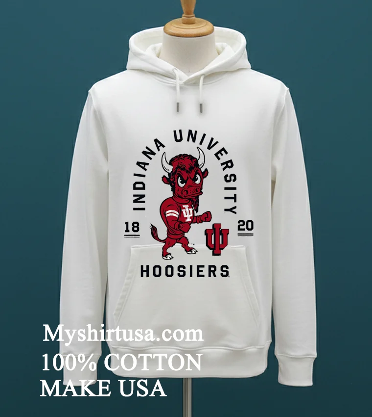 Indiana Hoosiers Vintage Buffalo Mascot Shirt White T Shirt