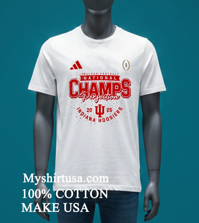 Indiana Hoosiers White Perfect Season National Champions Shirt White T Shirt 3