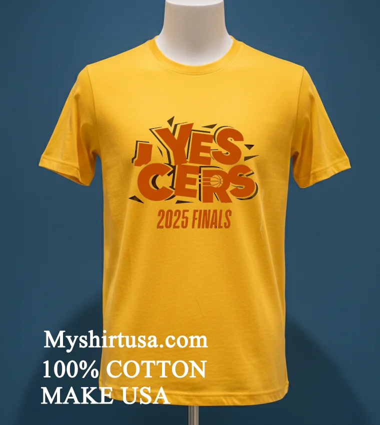 Indiana Pacers Yes Cers 2025 Finals Design Shirt - yellow-t-shirt Indiana Pacers Yes Cers 2025 Finals Design Shirt Yellow T Shirt