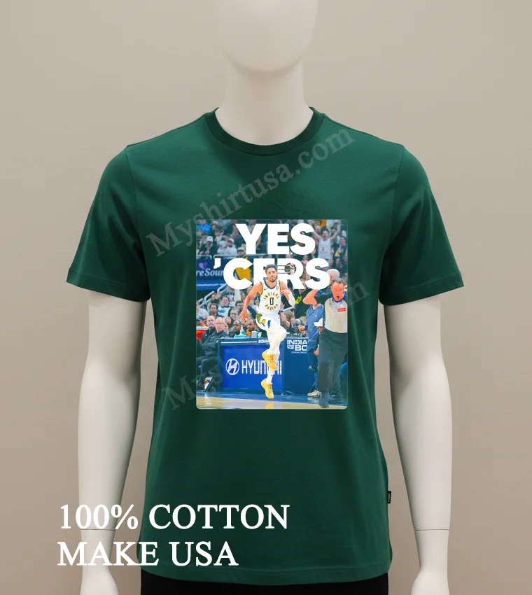 Indiana Pacers Yes Cers Shirt Green Shirt
