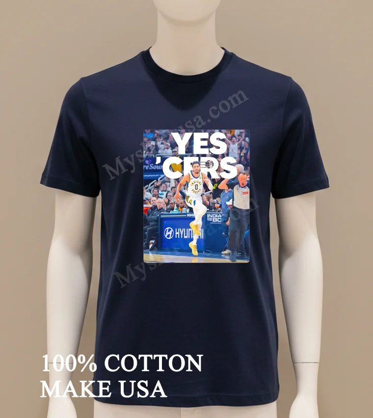 Indiana Pacers Yes Cers funny america t-shirts - navy-shirt Indiana Pacers Yes Cers Shirt Navy Shirt