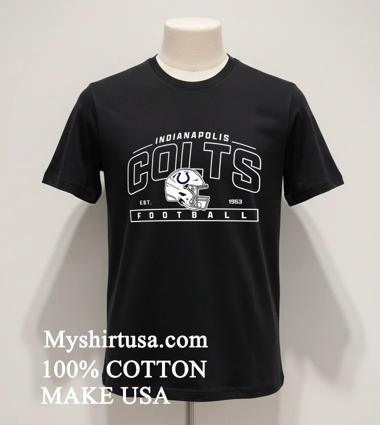 Indianapolis Colts Est 1953 Football Athletic Banner Shirt Balck Shirt 1
