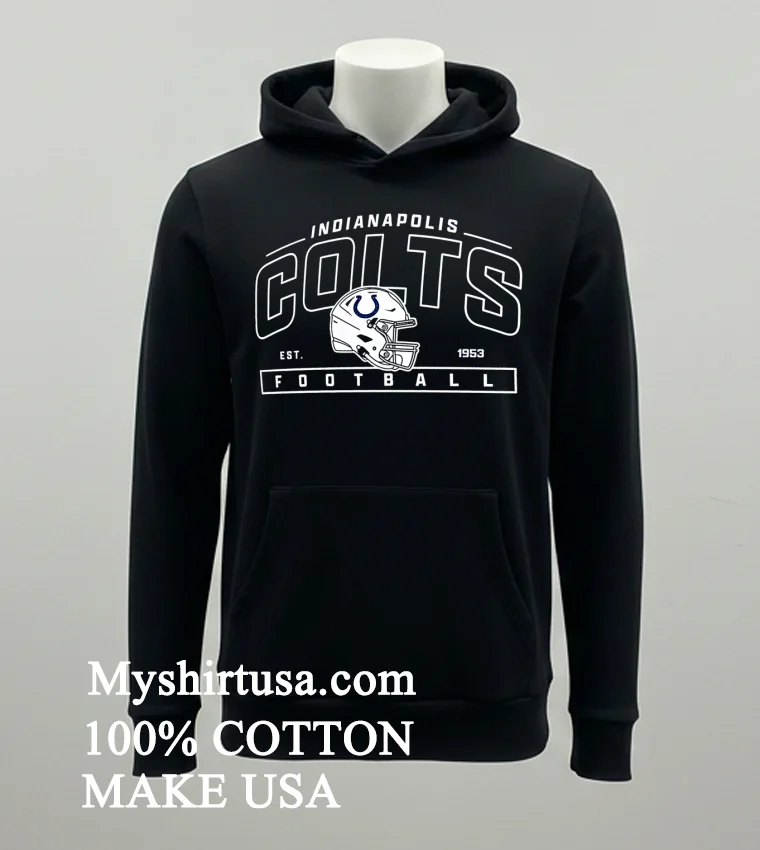 Indianapolis Colts Est 1953 Football Athletic Banner Shirt - balck-shirt Indianapolis Colts Est 1953 Football Athletic Banner Shirt Balck Shirt