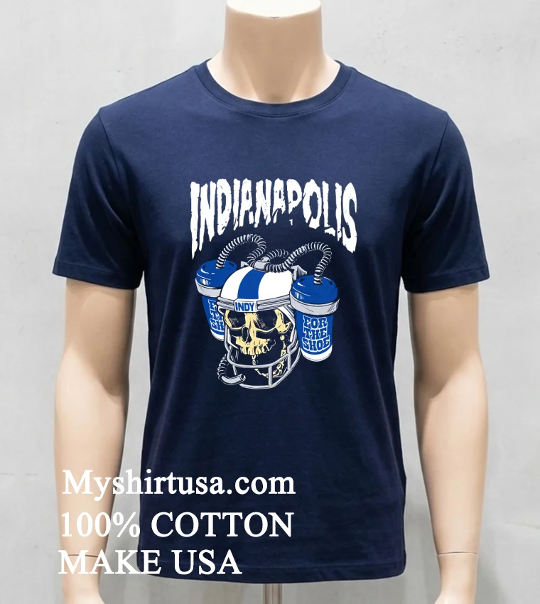 Indianapolis Skull For The Shoe Shirt Navy Shirt