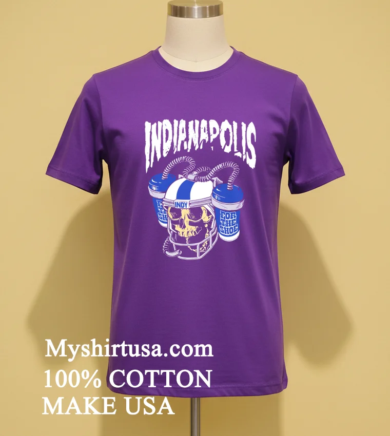Indianapolis Skull For The Shoe Shirt - purple-shirt Indianapolis Skull For The Shoe Shirt Purple Shirt