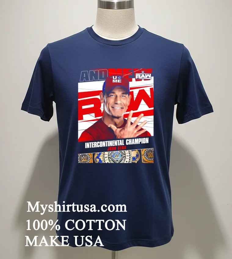 Intercontinental Champion John Cena Wwe 2025 Shirt Navy Shirt 1