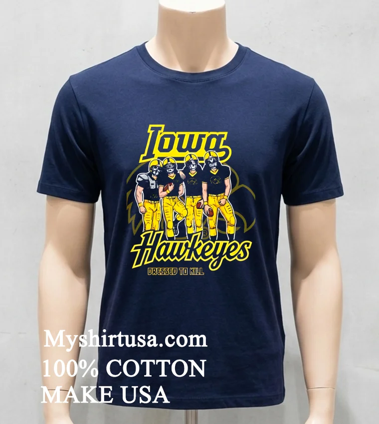Iowa Hawkeyes X Dressed To Kill Shirt - navy-shirt Iowa Hawkeyes X Dressed To Kill Shirt Navy Shirt