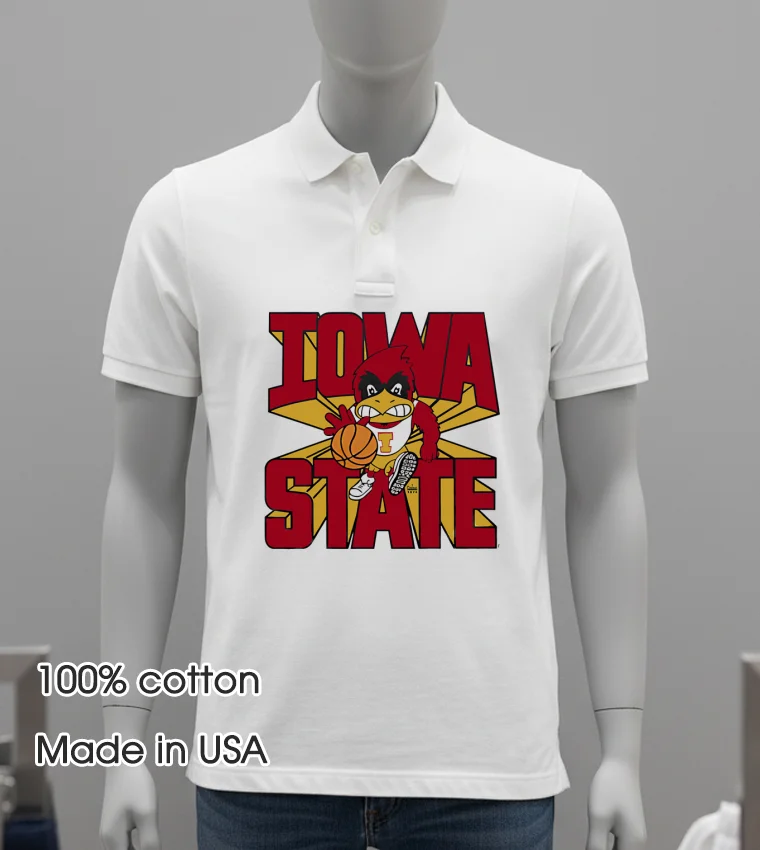 Iowa State Cyclones Basketball Mascot Shirt - white-t-shirt Iowa State Cyclones Basketball Mascot Shirt White T Shirt 2