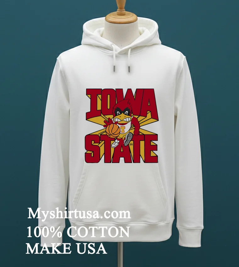 Iowa State Cyclones Basketball Mascot Shirt White T Shirt 3