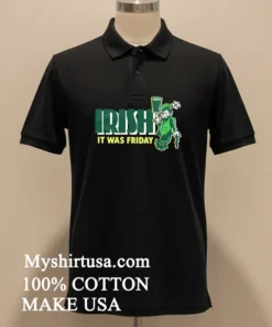 Irish It Was Friday Leprechaun Balancing Stout On Finger funny america t-shirts