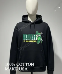 Irish It Was Friday Leprechaun Balancing Stout On Finger funny america t-shirts