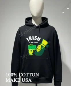 Irish It Was Friday Leprechaun Drinking Green Beer funny america t-shirts