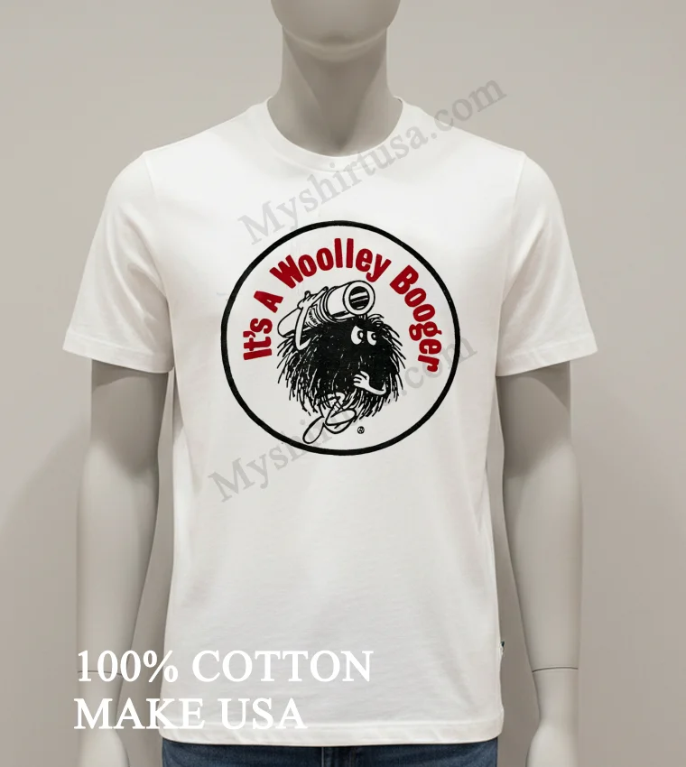 Its A Woolley Booger Black Fuzzy Character Vintage Shirt White T Shirt