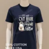 Its Not Cat Hair Its Ragdoll Glitter Shirt Navy Shirt