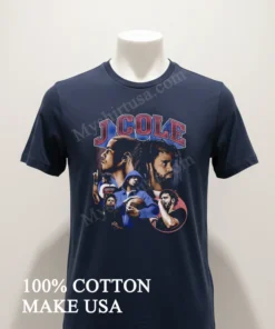 J Cole Collage Rap Artist Portrait funny america t-shirts