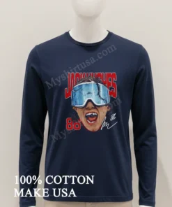Jack Hughes Goggles Missing Tooth Signature 86 funny america t-shirts