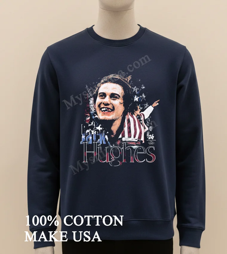Jack Hughes Milano Cortina 2026 Olympic Champion Shirt Long Sleve Shirt