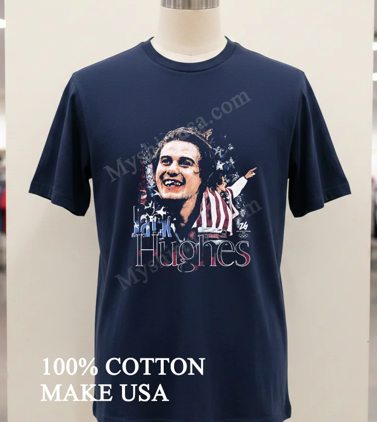 Jack Hughes Milano Cortina 2026 Olympic Champion Shirt Navy Shirt 1