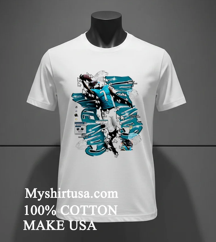 Jacksonville Jaguars Brian Thomas Jr Graphic Art Shirt - white-t-shirt Jacksonville Jaguars Brian Thomas Jr Graphic Art Shirt White T Shirt 2