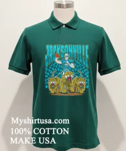 Jacksonville Jaguars Skeleton Player Leading Jaguars Shirt