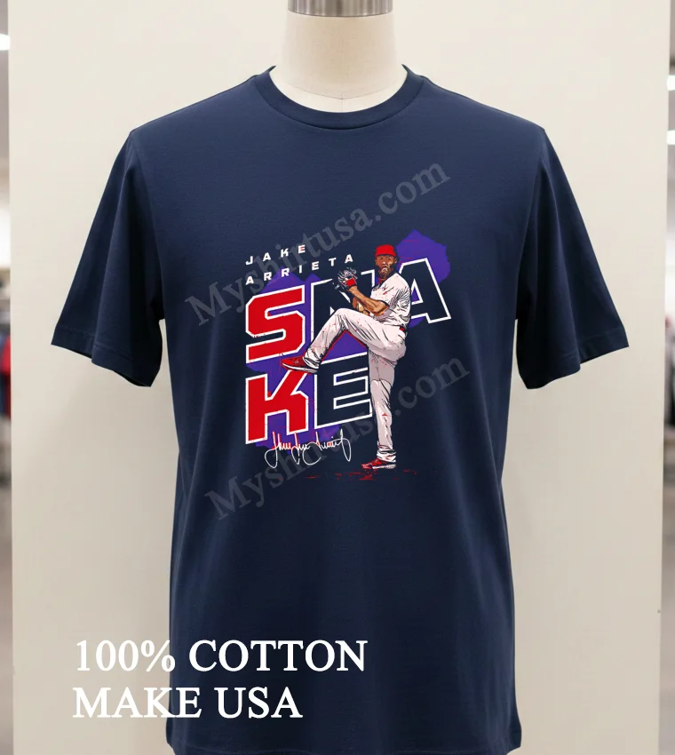 Jake Arrieta Philadelphia Player Map Signature Shirt Navy Shirt