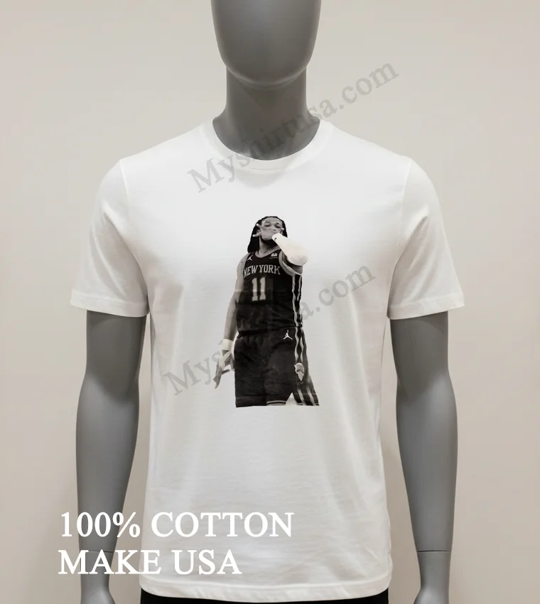 Jalen Brunson New York Knicks Number 11 Basketball Player funny america t-shirts - white-t-shirt Jalen Brunson New York Knicks Number 11 Basketball Player Shirt White T Shirt 1