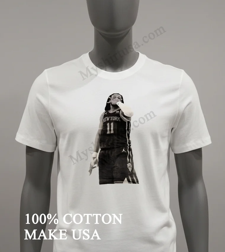 Jalen Brunson New York Knicks Number 11 Basketball Player funny america t-shirts - white-t-shirt Jalen Brunson New York Knicks Number 11 Basketball Player Shirt White T Shirt 2