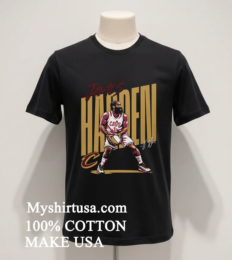 James Harden Cleveland Cavaliers Basketball Signature Graphic Shirt Balck Shirt