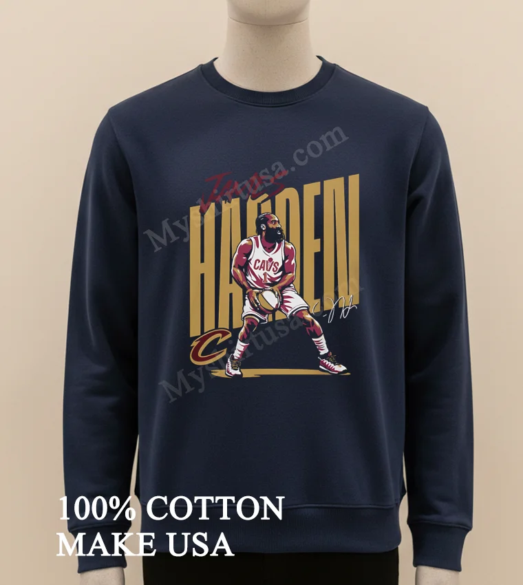 James Harden Cleveland Cavaliers Basketball Signature Graphic funny america t-shirts - long sleve shirt James Harden Cleveland Cavaliers Basketball Signature Graphic Shirt Long Sleve Shirt